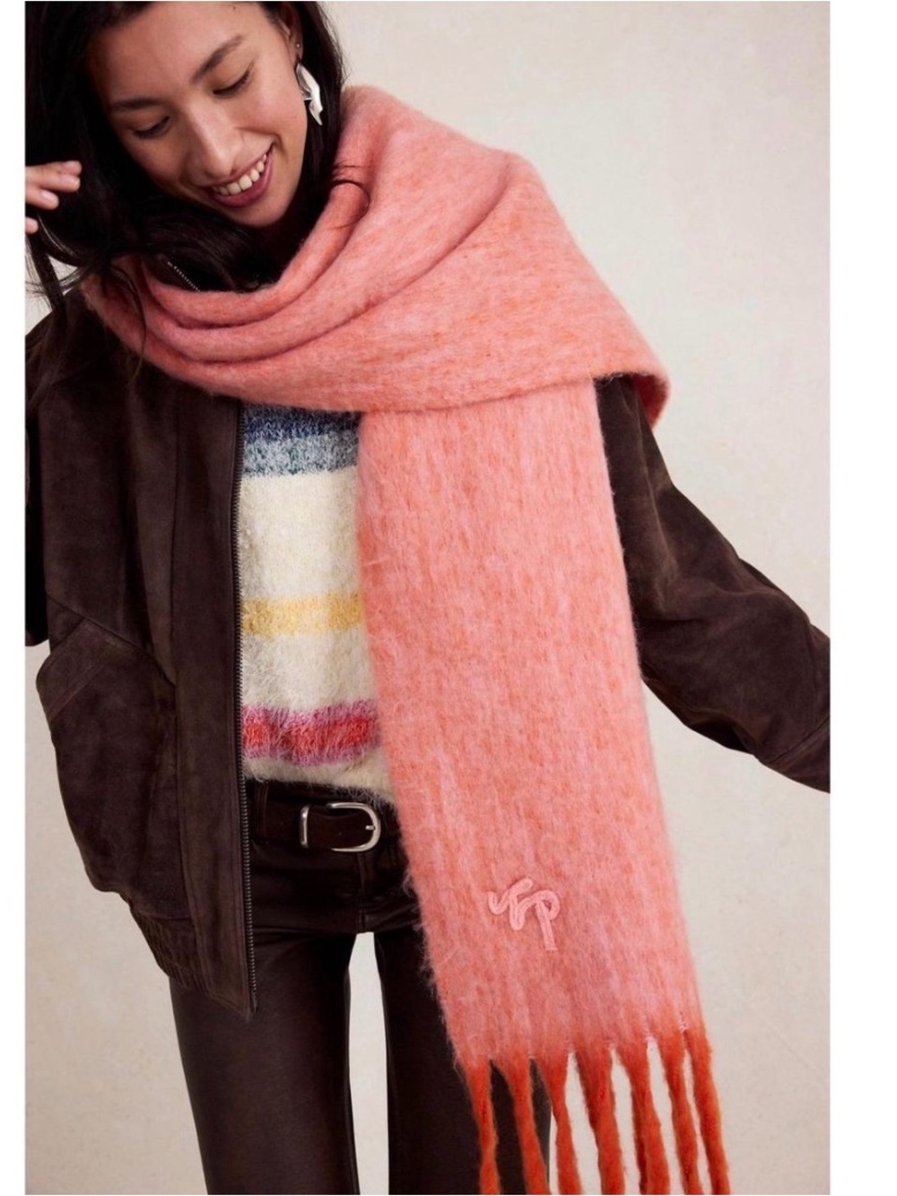 FREE PEOPLE Chill Blanket Scarf / Pink